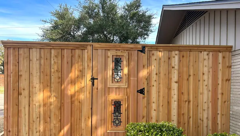 Cedar gate custom gate, built to match the fence