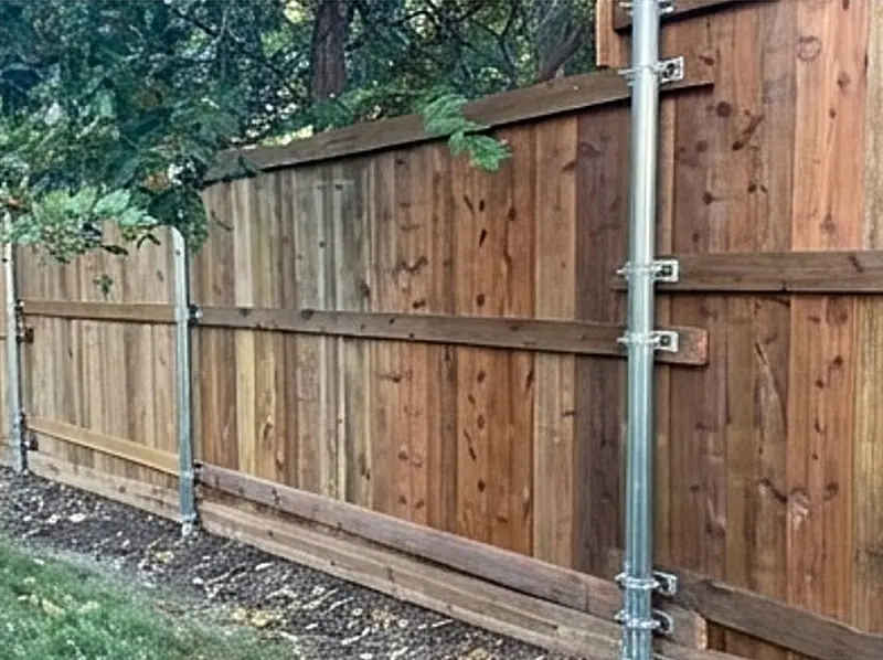 Metal posts: They don't rot at the base like wood does